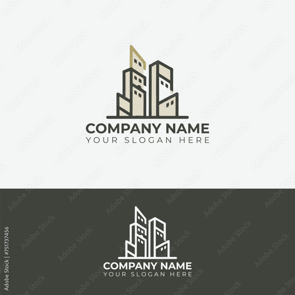 Logo icon with abstract Building logo shape in the creative way Logo icon with abstract Building logo shape in the creative way
