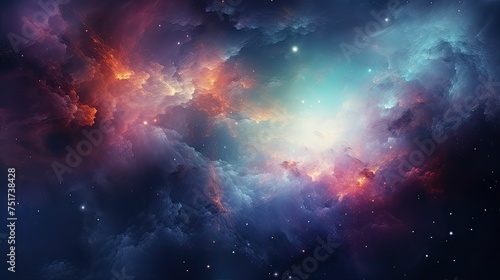nebula space blurred lights