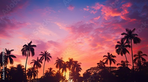 vibrant bright jungle background © vectorwin