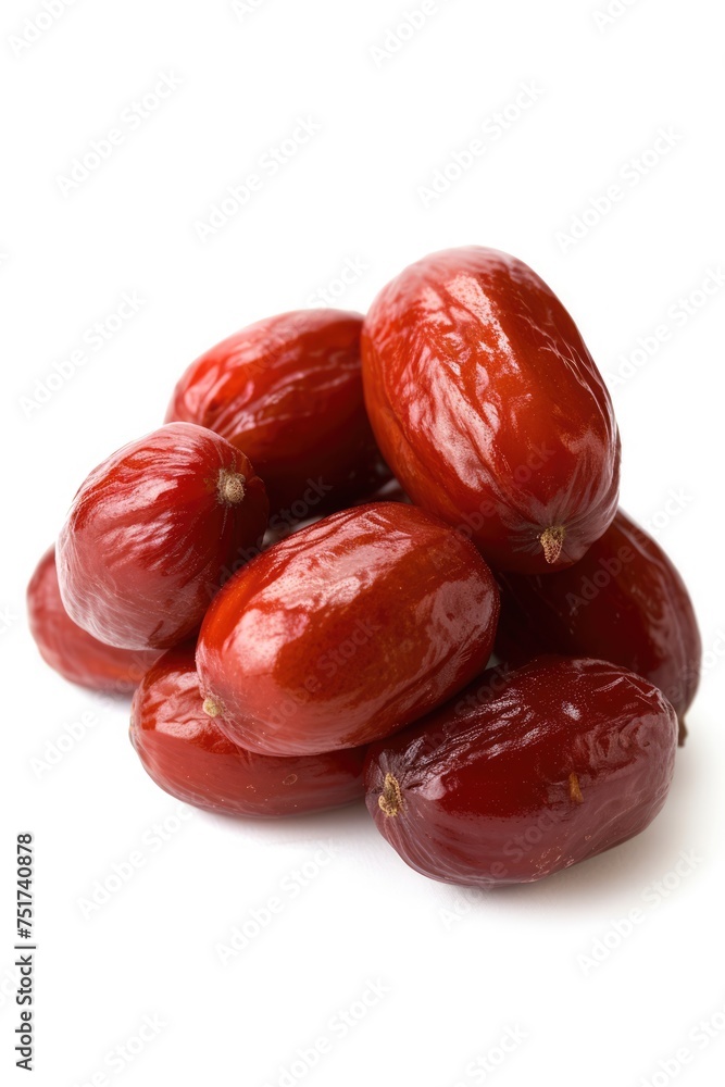 close up of multiple a jujube isolated on a white background close up of multiple a jujube isolated on a white background