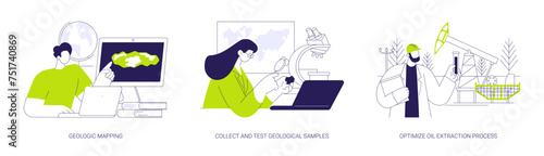 Geology abstract concept vector illustrations.