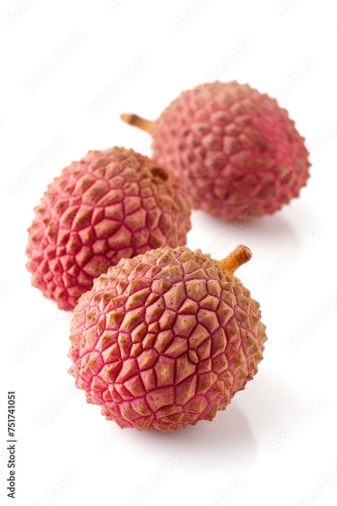 close up of multiple a lychee isolated on a white background close up of multiple a lychee isolated on a white background