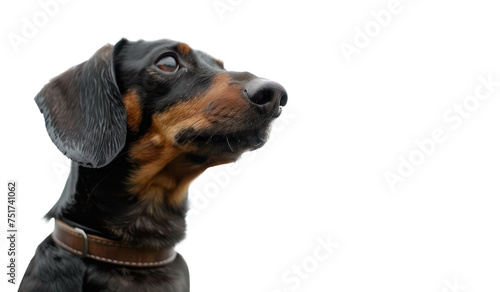 Profile of a black and tan dachshund, cut out - stock png. © Mr. Stocker