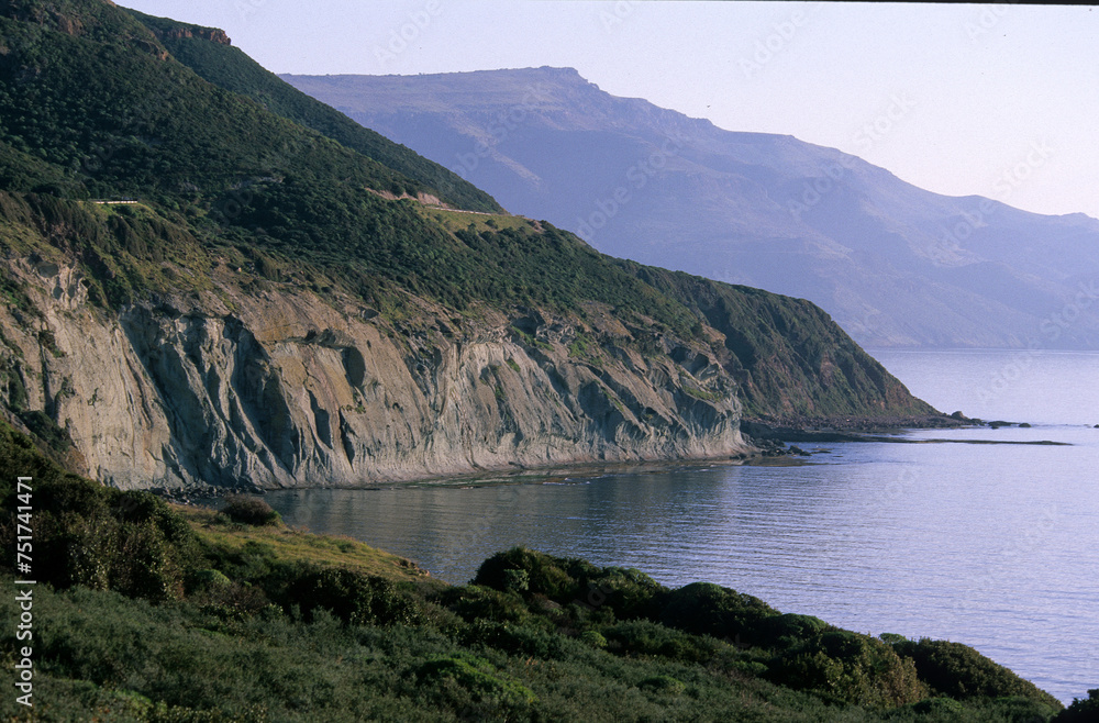 cliff of Croci, between Alghero e Bosa. Sardegna. Italia