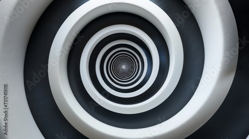 Circular Object in Black and White