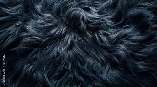 Close Up of Black Fur Texture