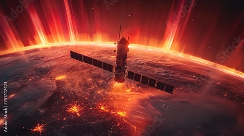 Artists Rendering of a Satellite in Space