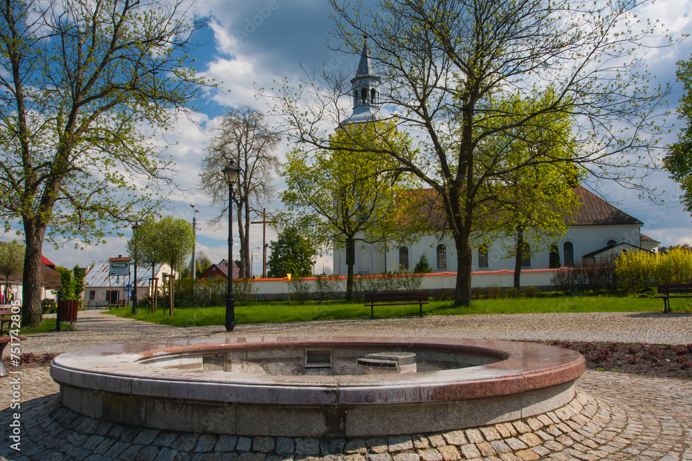 Square, and a church in a tourist town in Podlasie