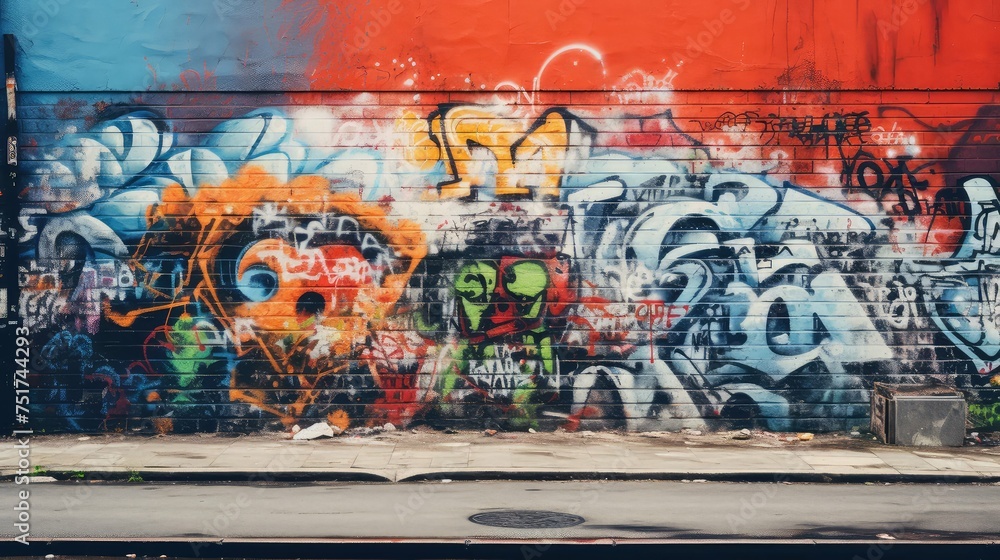 Fototapeta premium graffiti urban city background