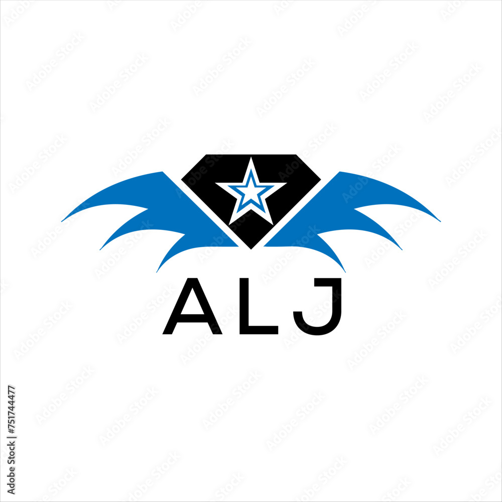 Fototapeta premium ALJ letter logo. technology icon blue image on white background. ALJ Monogram logo design for entrepreneur and business. ALJ best icon. 