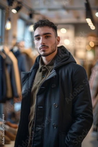 man in a clothing store Generative AI © València