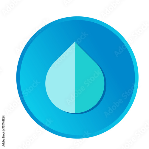 volumetric icon water symbol