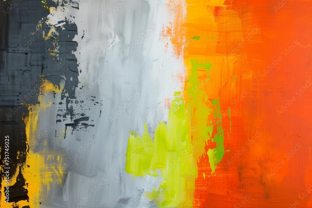 Obraz premium yellow gray wall background. Grunge texture.