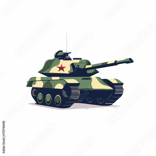 Tank in cartoon, doodle style. Image for t-shirt, web, mobile apps and ui. Isolated 2d vector illustration in logo, icon, sketch style, Eps 10. AI Generative
