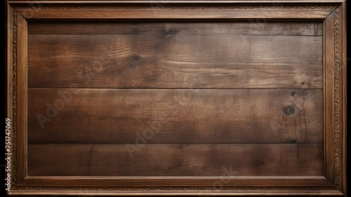 wood frame brown background