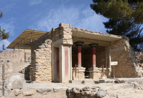 The Minoan Palace of Knossos, Knossos, Heraklion, Crete, Greek Islands, Greece, Europe