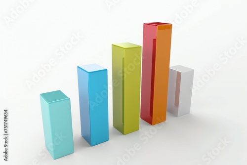 colorful set of bar graphs on white background