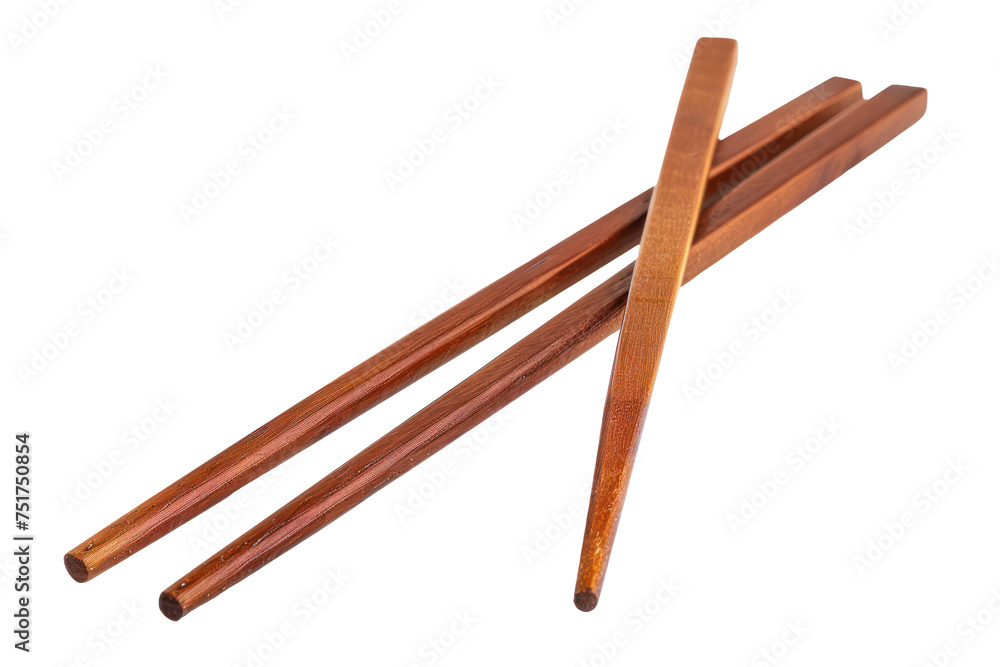Wooden drumsticks, cut out - stock png.