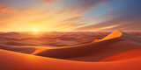 Beautiful photo of the desert for background, Vast desert landscape with sweeping sand dunes and pockets of lush oases