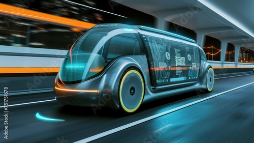 Conceptual design of a self-driving car with transparent displays and augmented reality for an immersive passenger experience © Anna