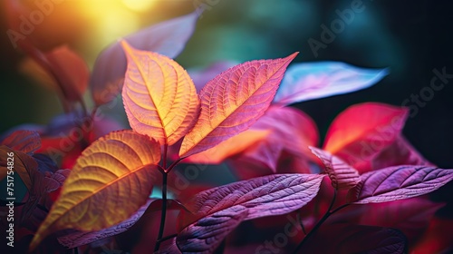 vibrant summer leaves background © vectorwin