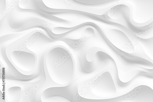 Fototapeta Naklejka Na Ścianę i Meble -  Abstract 3d white background, organic shapes seamless pattern texture.
