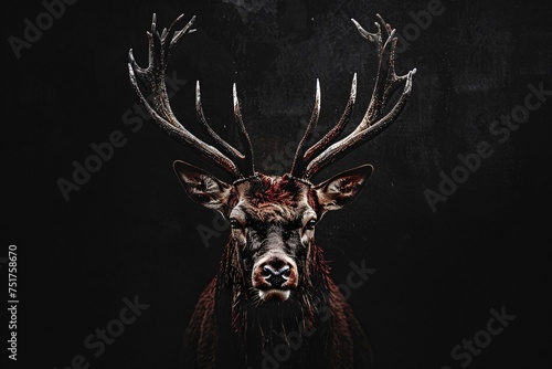 a deer with antlers on its head