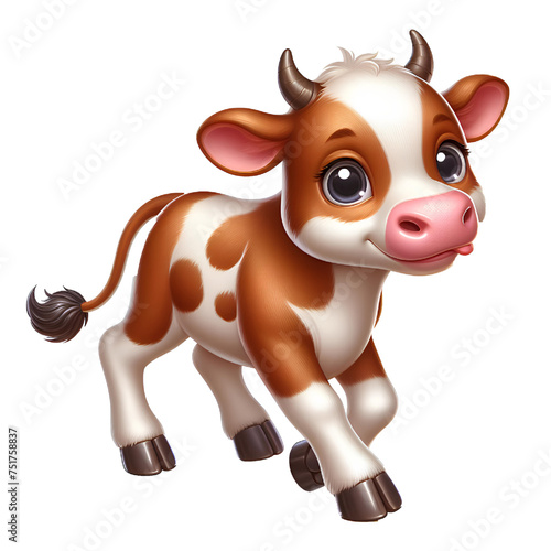 Cute COW isolated on a white background