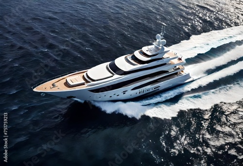 Luxurious ship in ocea  photo