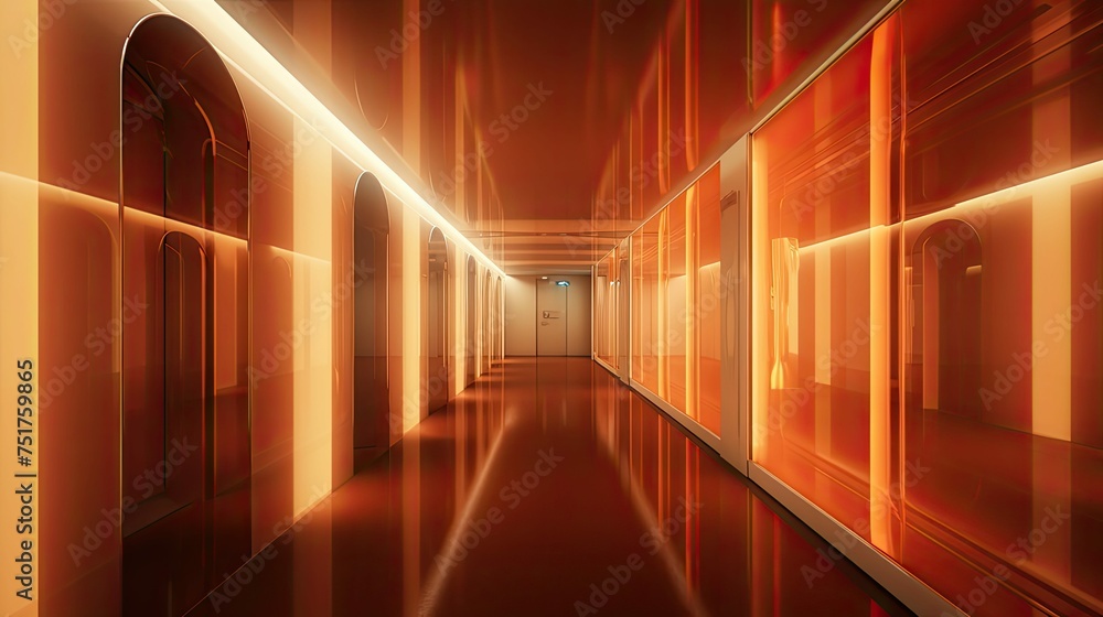 shadow corridor blurred room