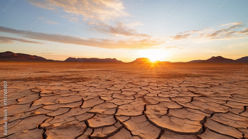 The sun beats down on an expansive desert
