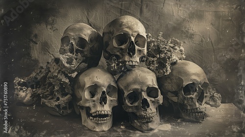 gothic victorian skulls photo