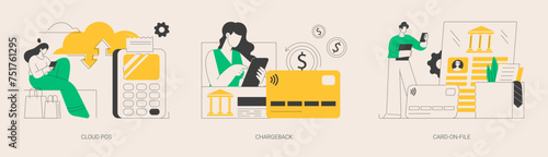 Retail software abstract concept vector illustrations.