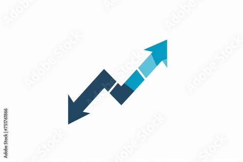 Free Download isolated bar chart with reflection improving business growth concept with uptrend arrow, statistics forecast, financial profit on white background - GFXLoad