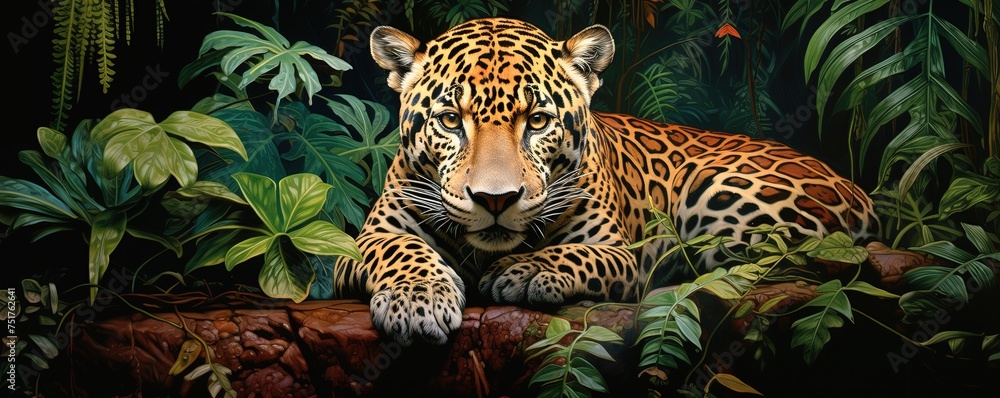Fototapeta premium jaguar in the amazonian forest