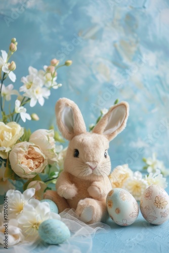 happy easter greeting card easter bunny Generative AI