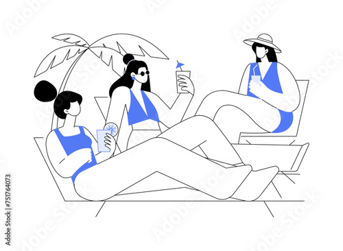 Weekend mood isolated cartoon vector illustrations.