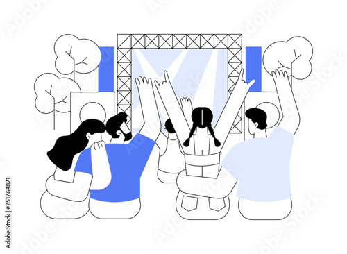 Open air festival isolated cartoon vector illustrations.