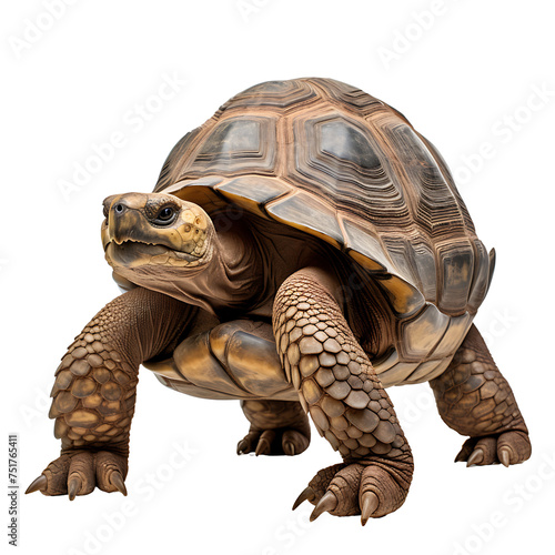 Realistic image of turtle on transparent background PNG