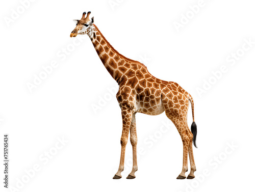 Realistic image of giraffe on transparent background PNG