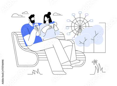 Happy weekend isolated cartoon vector illustrations.