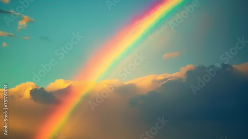 Rainbow and sky background 