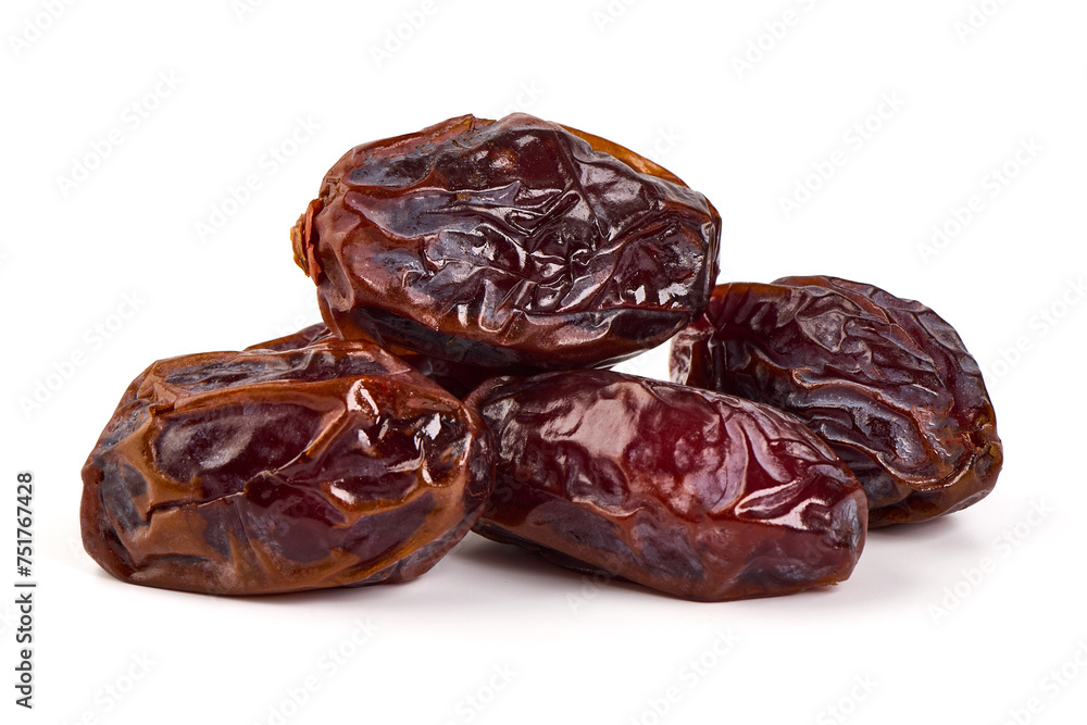 Dried dates, isolated on white background Dried dates, isolated on white background