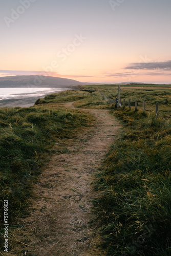 Welsh Coastal Path at Sunset