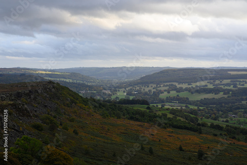 View from the mountain in the Peak District UK