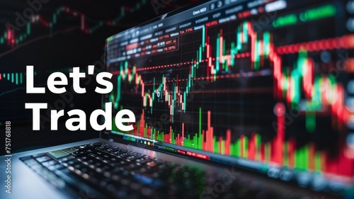 text: Let's trade. Trading conception. Cryptocurrency marketing.