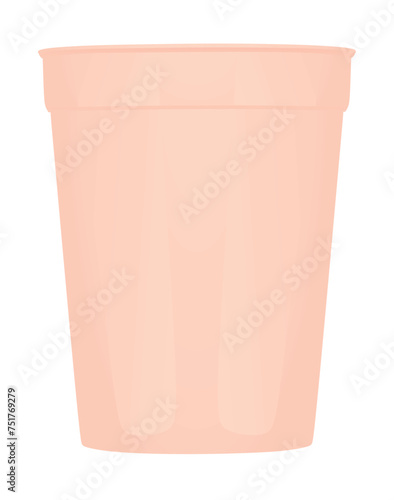 Cardboard or plastic coffee cup. vector illustration