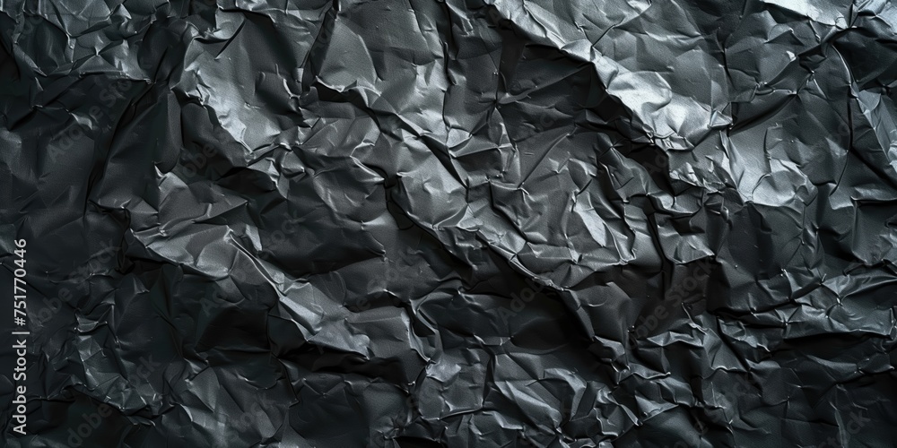 Textured Black Crumpled Paper Background Textured Black Crumpled Paper Background