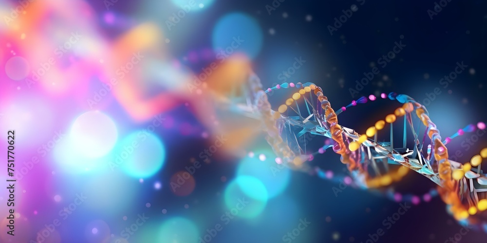 Unifying Genetic Research and Digital Innovation in Healthcare through AI and DNA Integration. Concept Healthcare Innovation, Genetic Research, Digital Integration, AI Technology, DNA Analysis - obrazy, fototapety, plakaty 