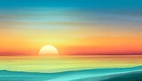 abstract sunrise sky and ocean nature background